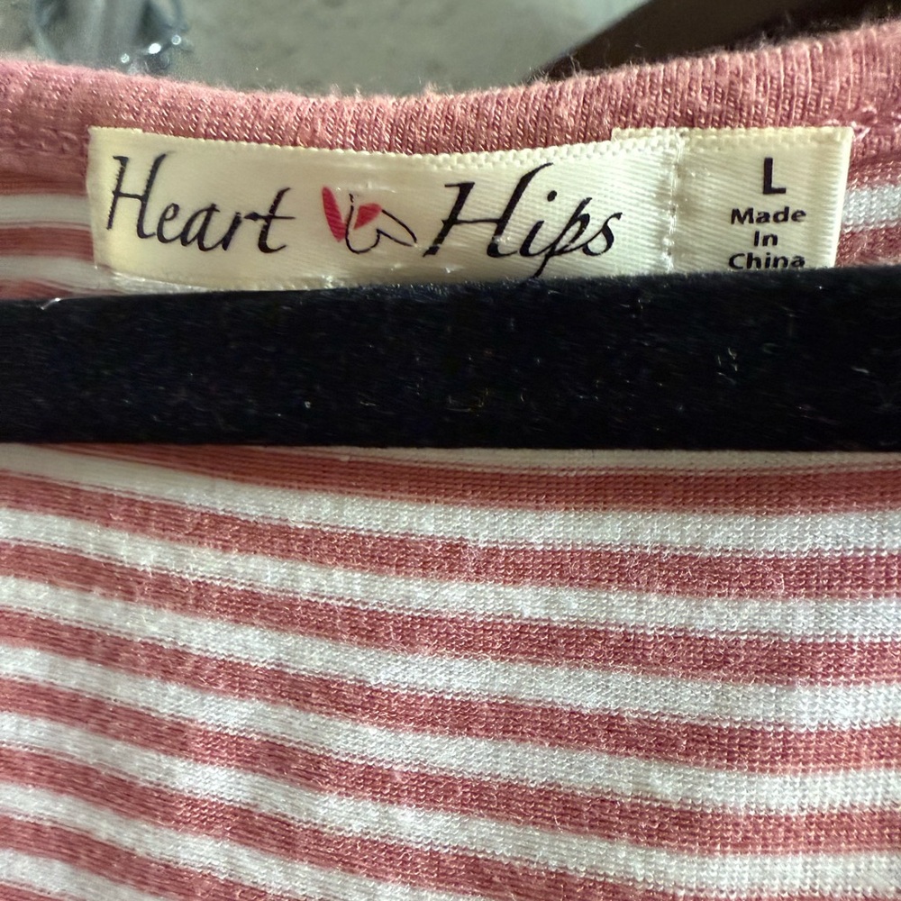 Heart Hips Striped Mini Dress - Pink and White - Picture 3 of 5